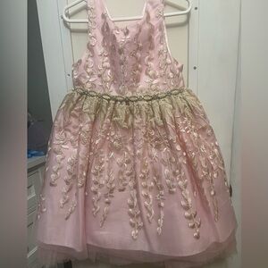 NWT Girls American Princess Pink and Gold Formal Dress Size 6
